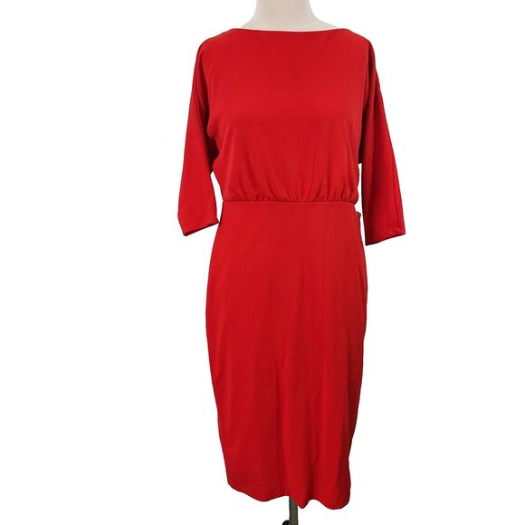 Alexia Admor Dress Womens Size XL Red Dolman Sleeve Stretch Career Cocktail NWT - Picture 1 of 15